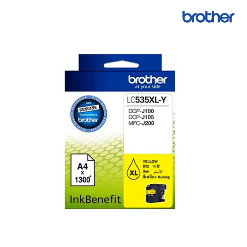 ตลับหมึกอิงค์เจ็ท Brother Original Ink Cartridge LC-535XL Yellow, 535XL